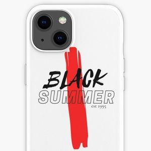 Black Summer red striped phone case